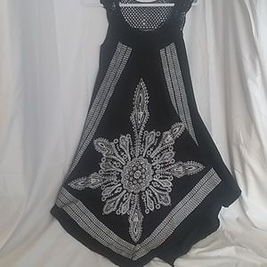 Ingear Black And White Handkerchief Dress